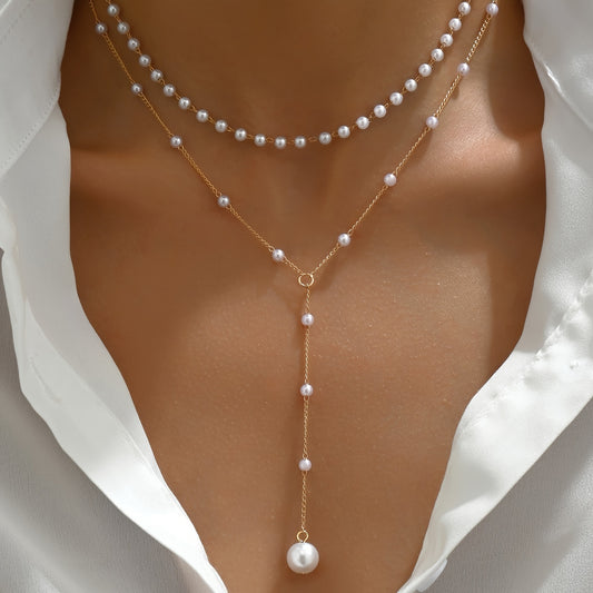Margot – Collier double rang à perles 1pc