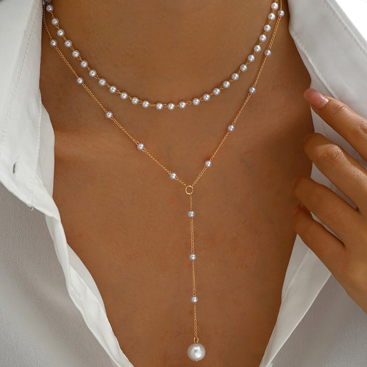 Margot – Collier double rang à perles 1pc