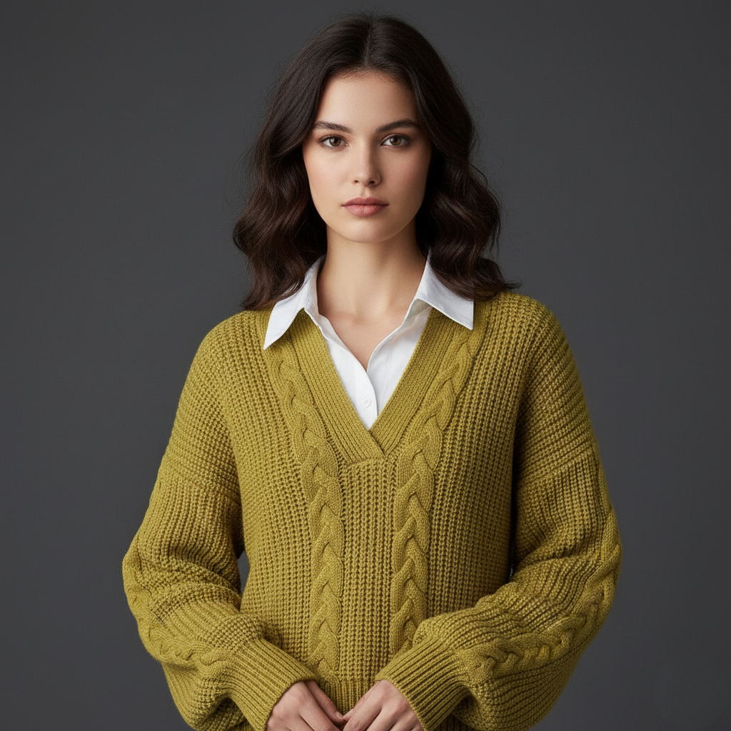 Émeline | Pull chemise intégré