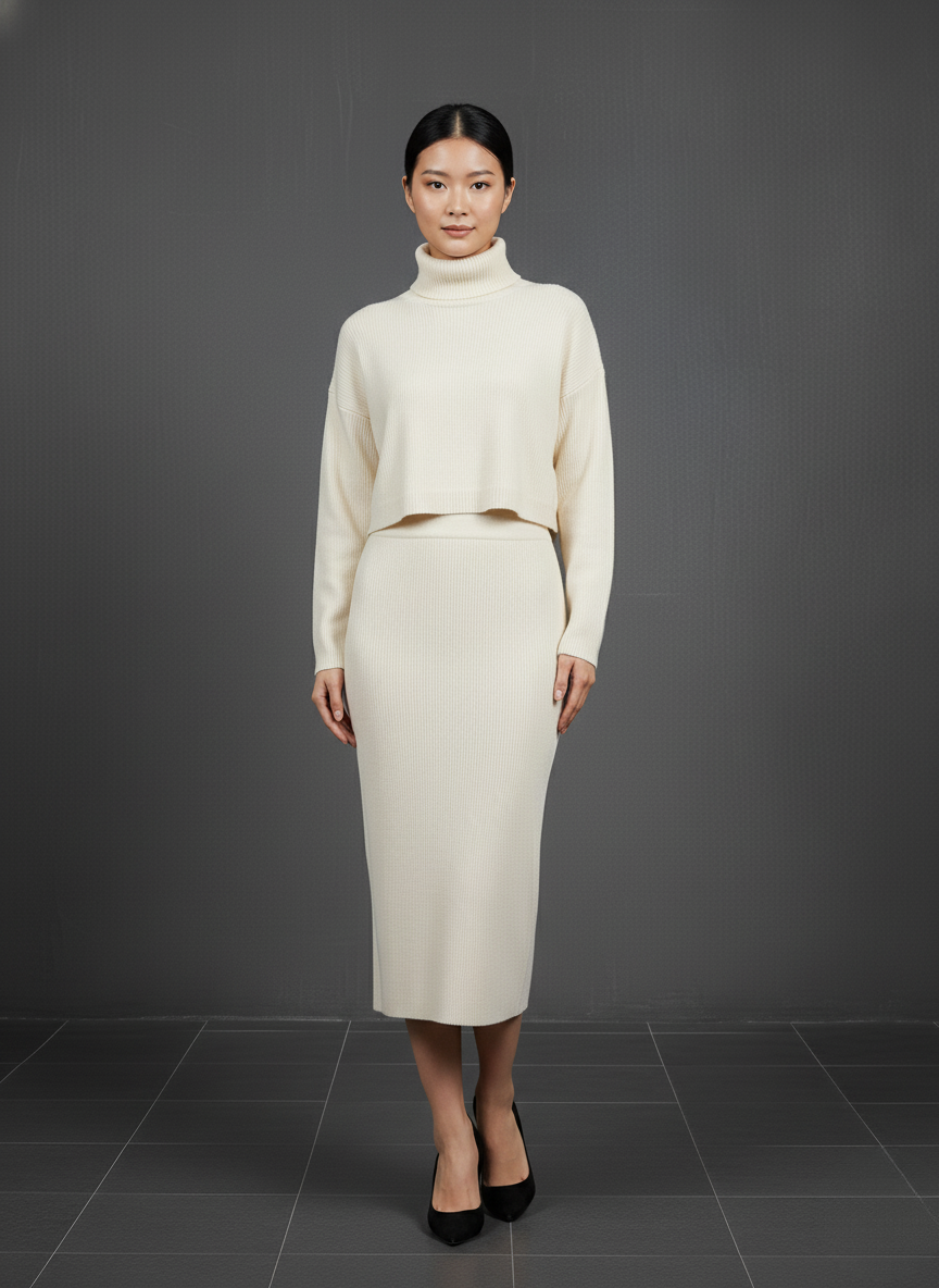 Léana | Ensemble maille chic