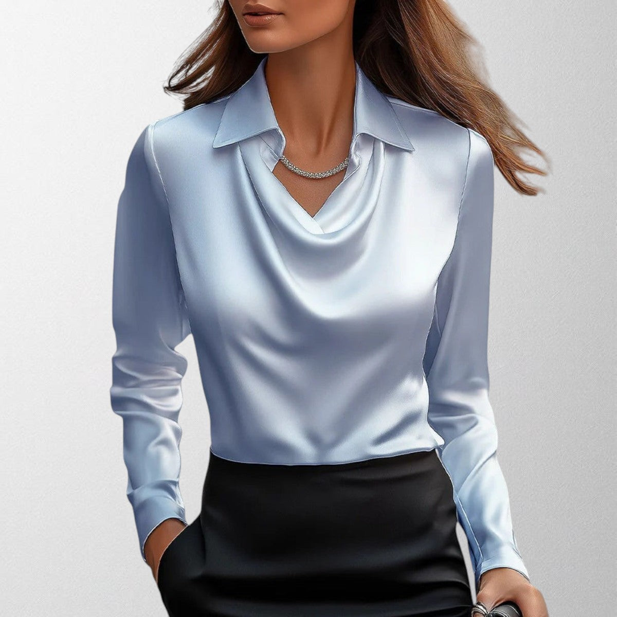 Alex | Blouse with Luxurious Sheen