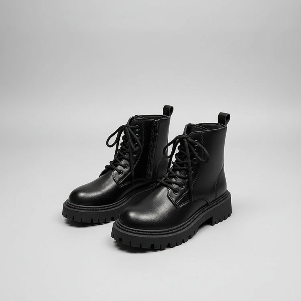 Mya | Bottines marron à semelle épaisse