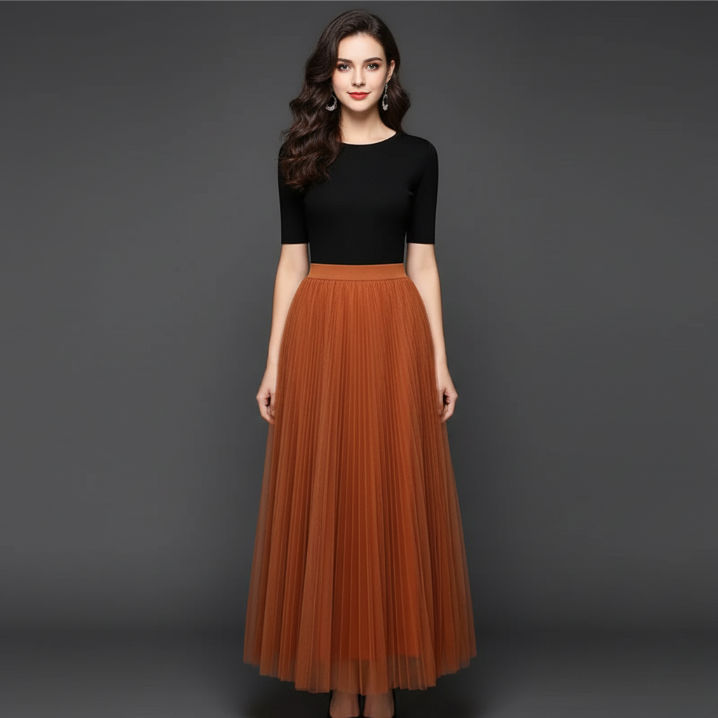 Arielle | Jupe plissée en tulle élégante