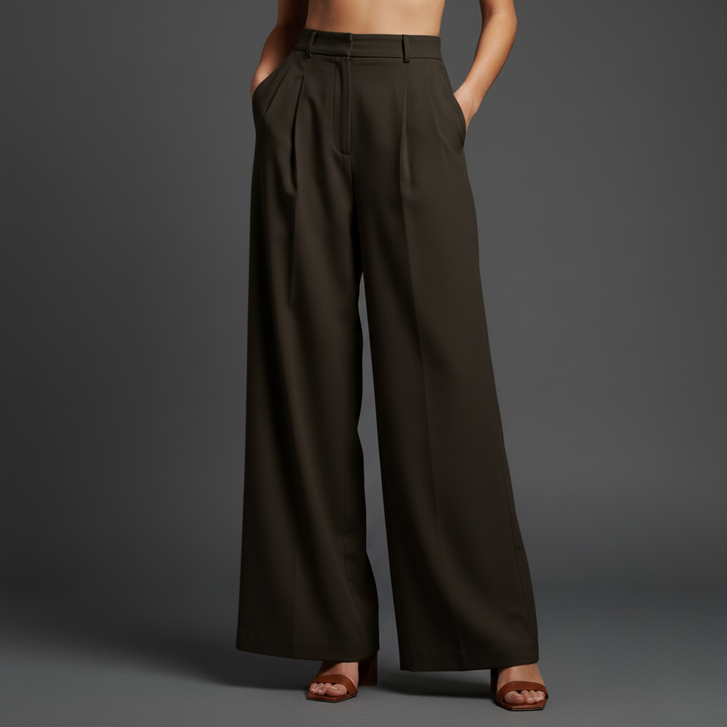 Odile | Pantalon droit taille haute élégant