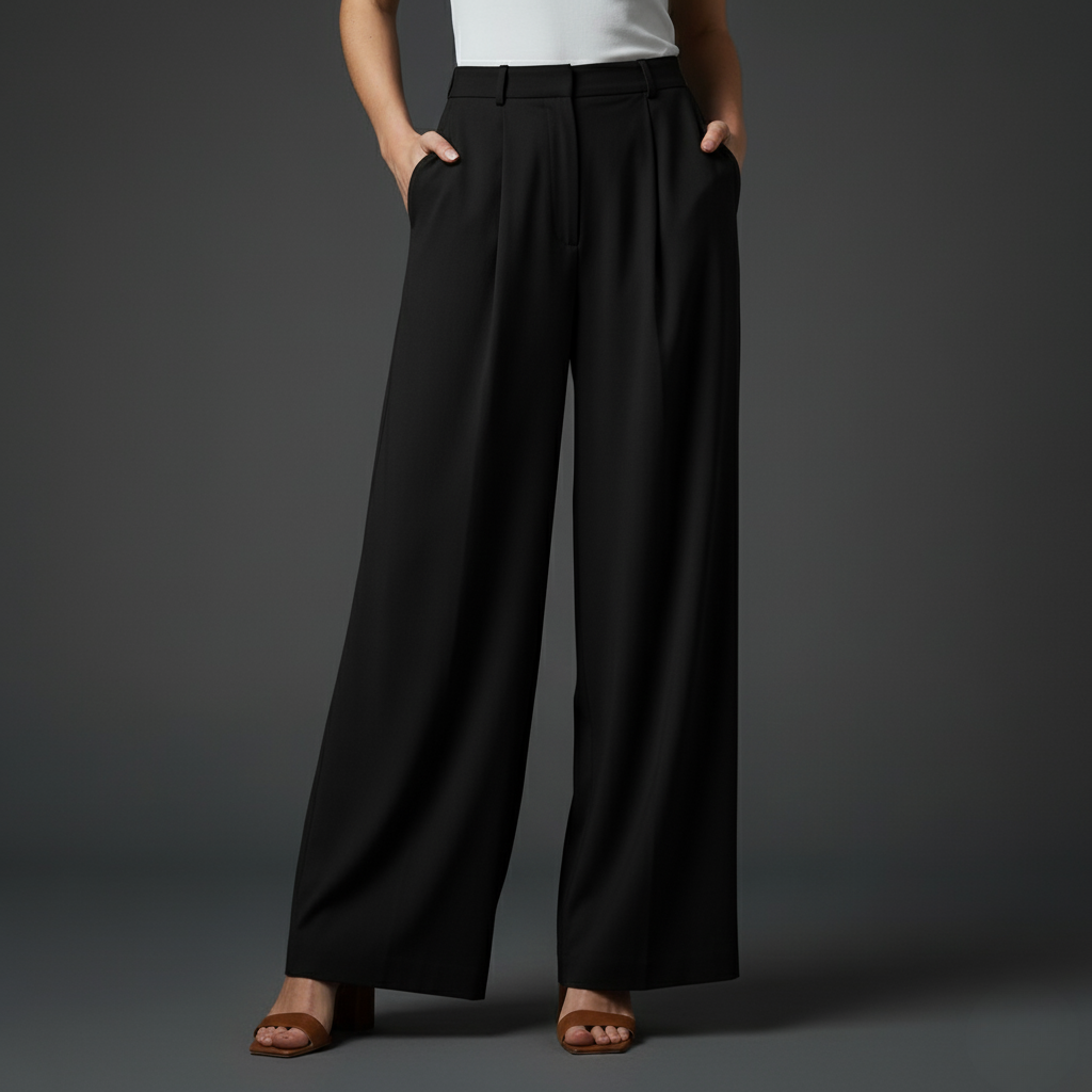 Odile | Pantalon droit taille haute élégant