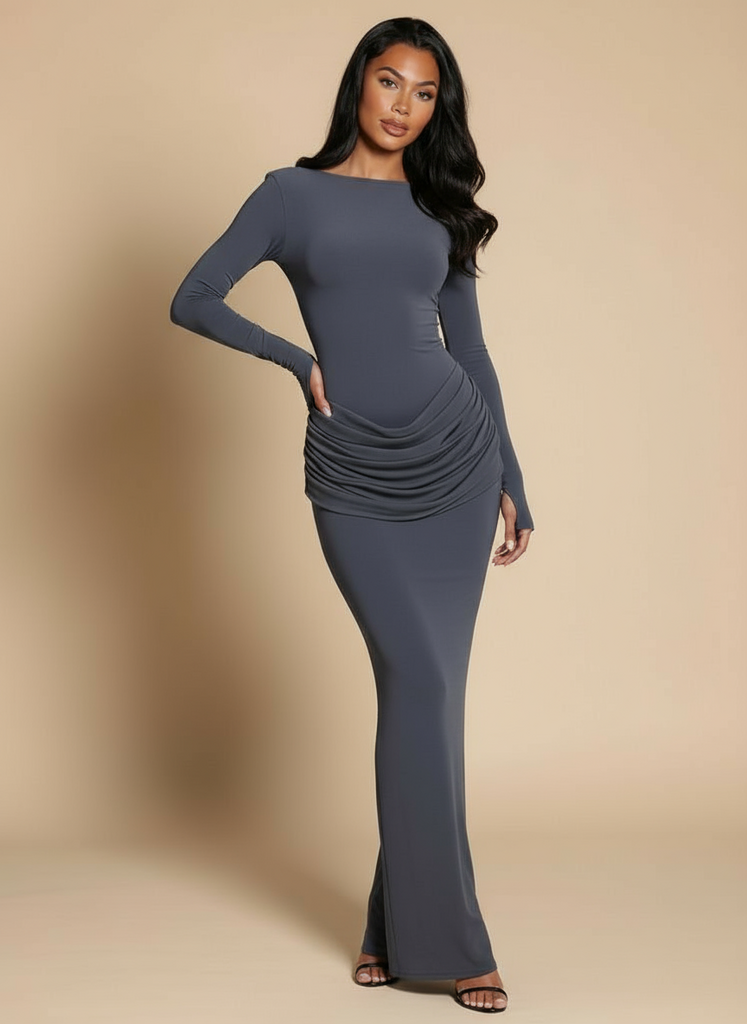 Éléa | Robe noire fluide