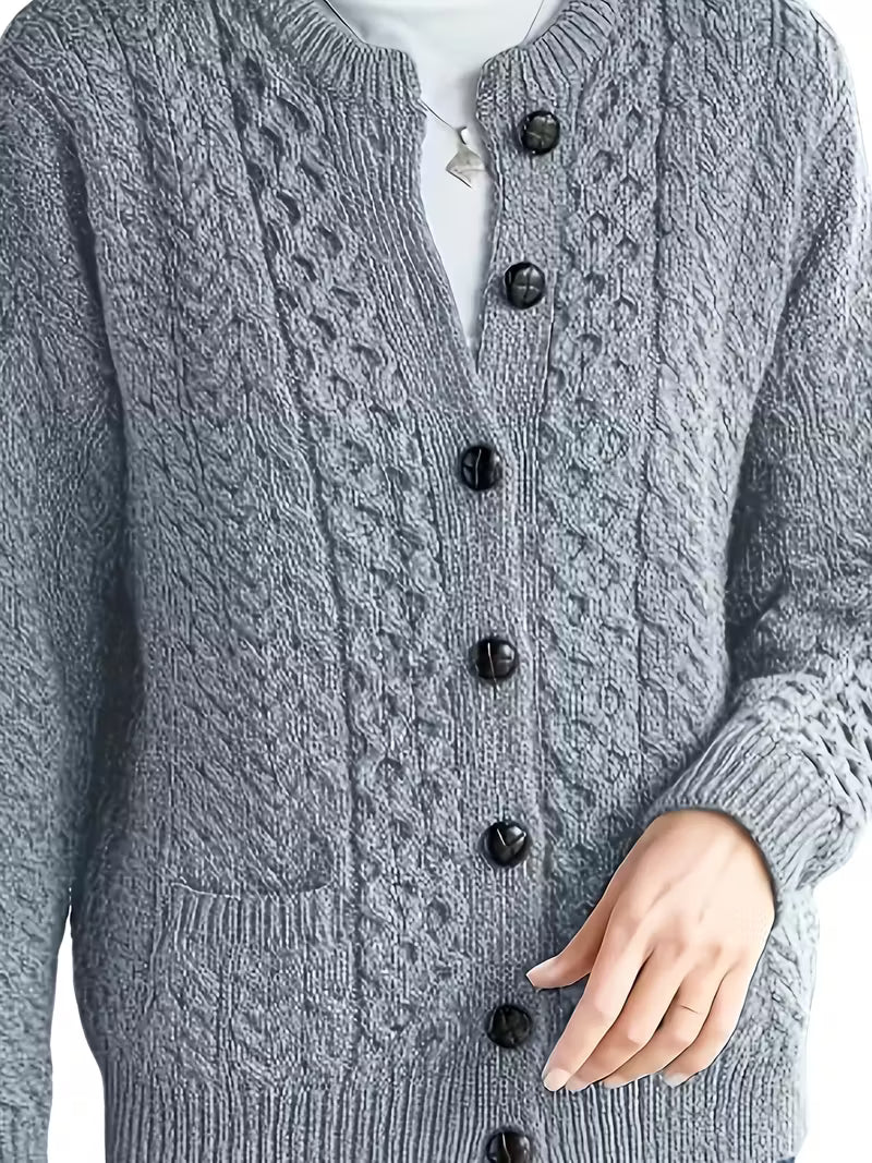 Thérèse | Cardigan en maille tressée