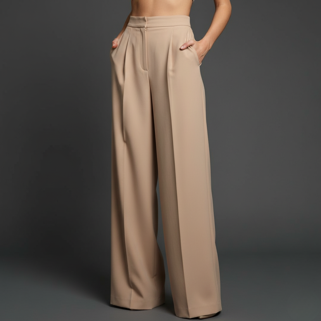 Odile | Pantalon droit taille haute élégant