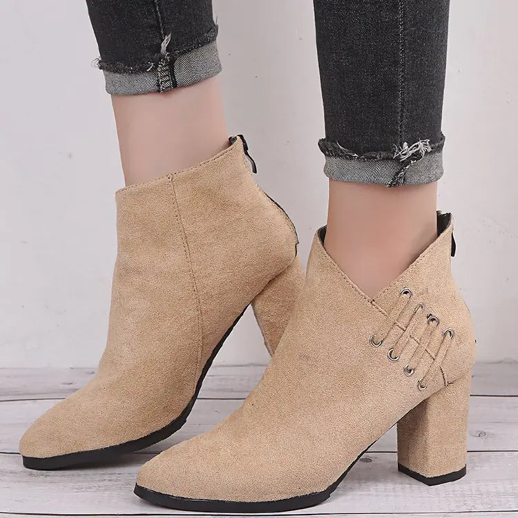Louna | Bottines beige chic