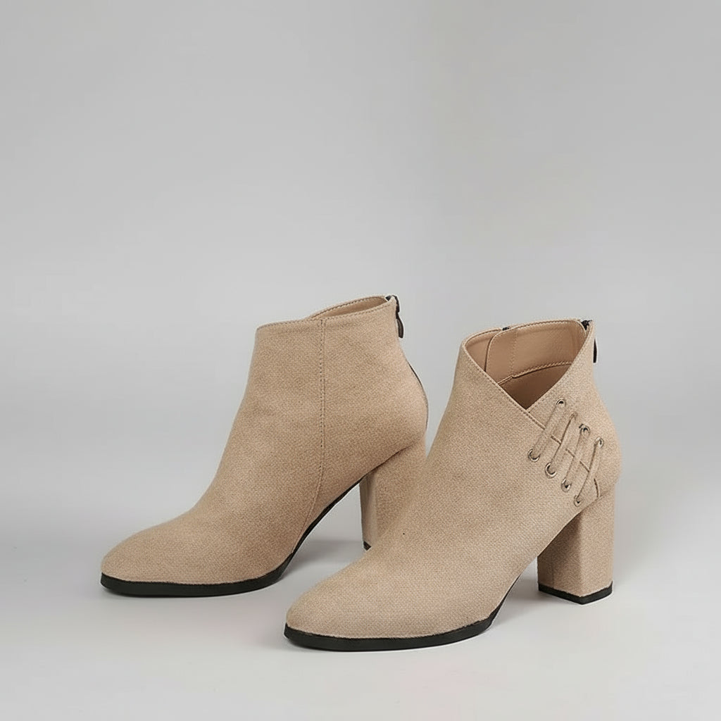 Louna | Bottines beige chic