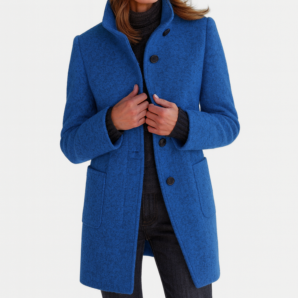 Maeve | Manteau à Col Haut en Mélange de Laine