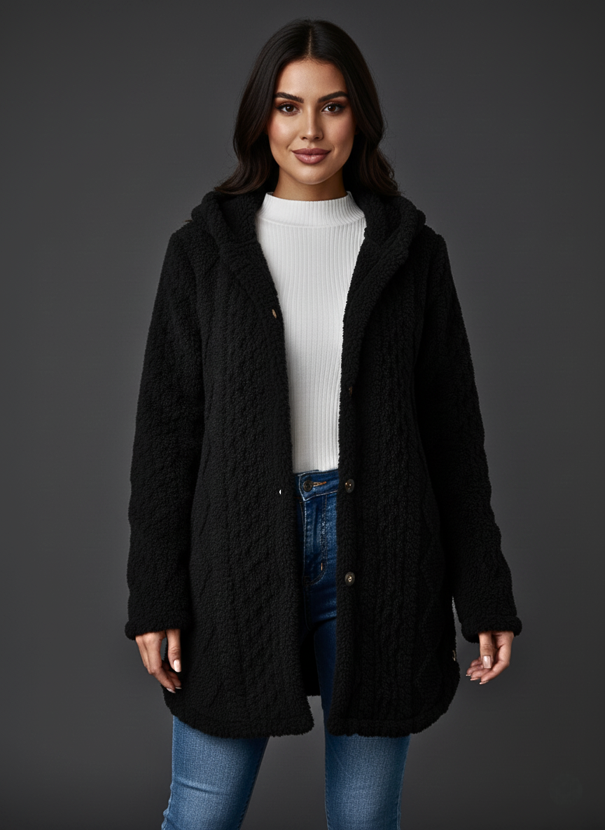 Clara | Manteau Doux à Boutons Latéraux