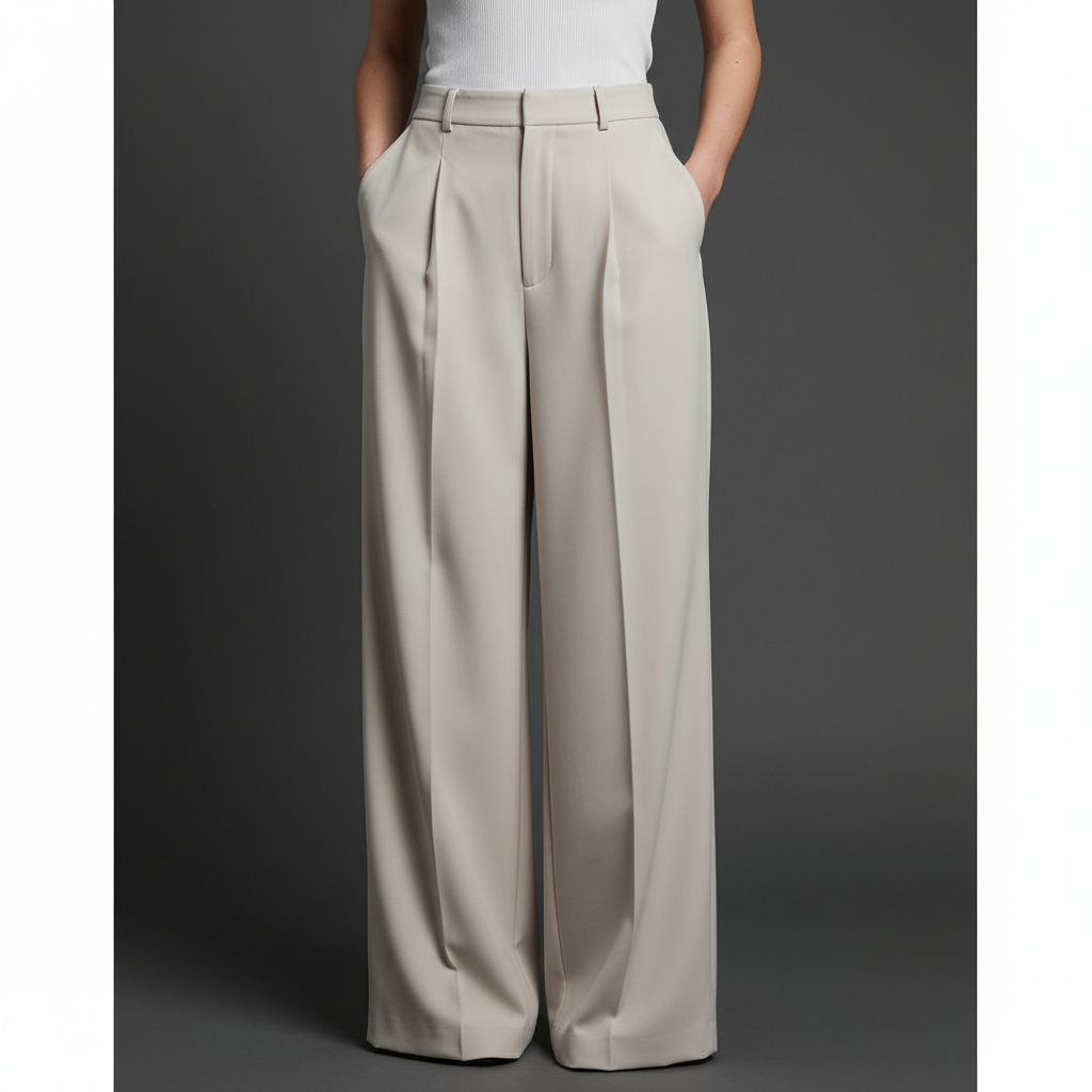 Odile | Pantalon droit taille haute élégant