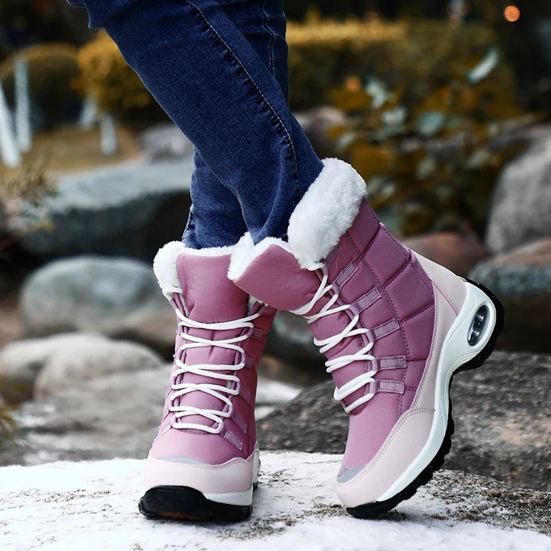 Évane – Bottes d’hiver imperméables doublées et à lacets