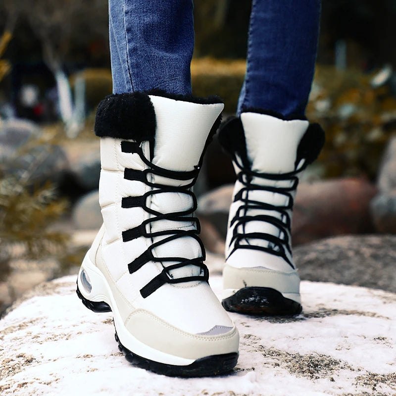 Évane – Bottes d’hiver imperméables doublées et à lacets