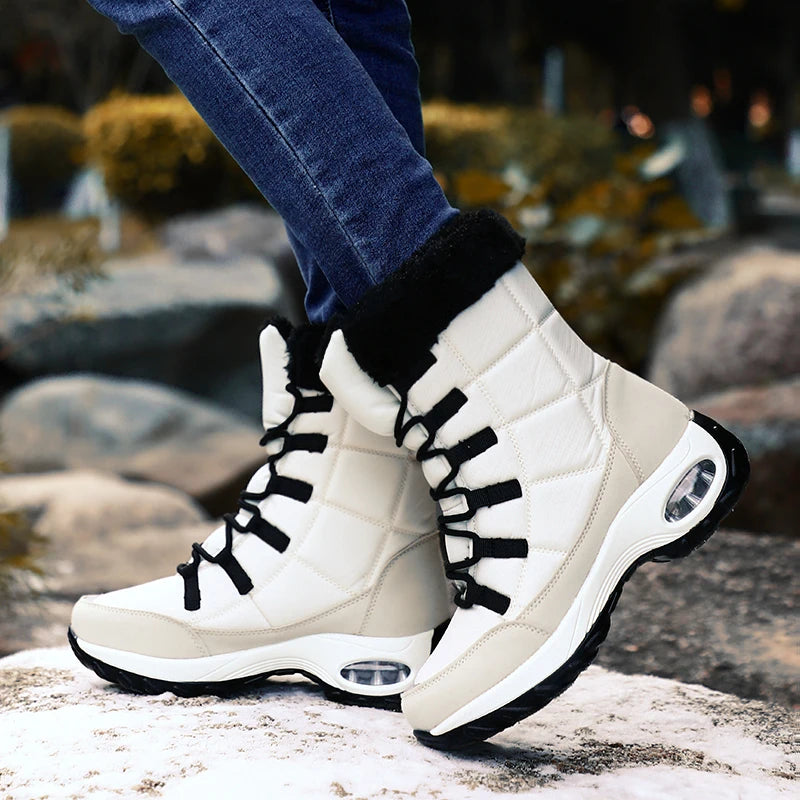 Évane – Bottes d’hiver imperméables doublées et à lacets