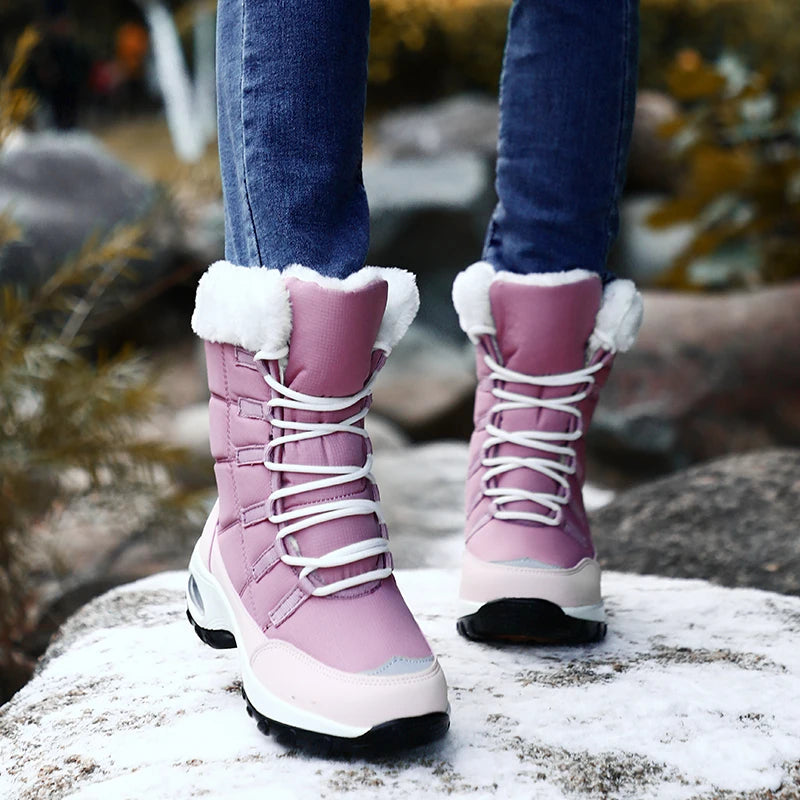 Évane – Bottes d’hiver imperméables doublées et à lacets