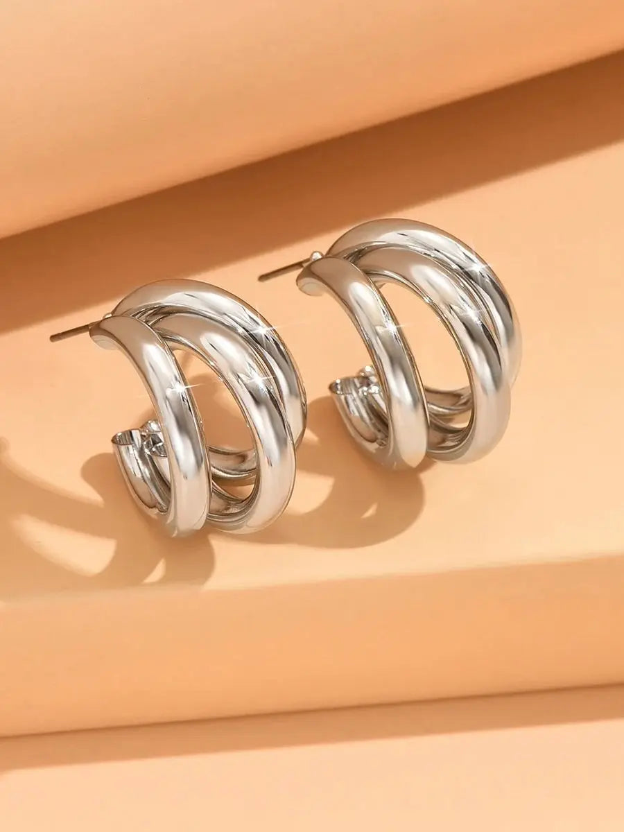 Auriane | Créoles dorées entrelacées