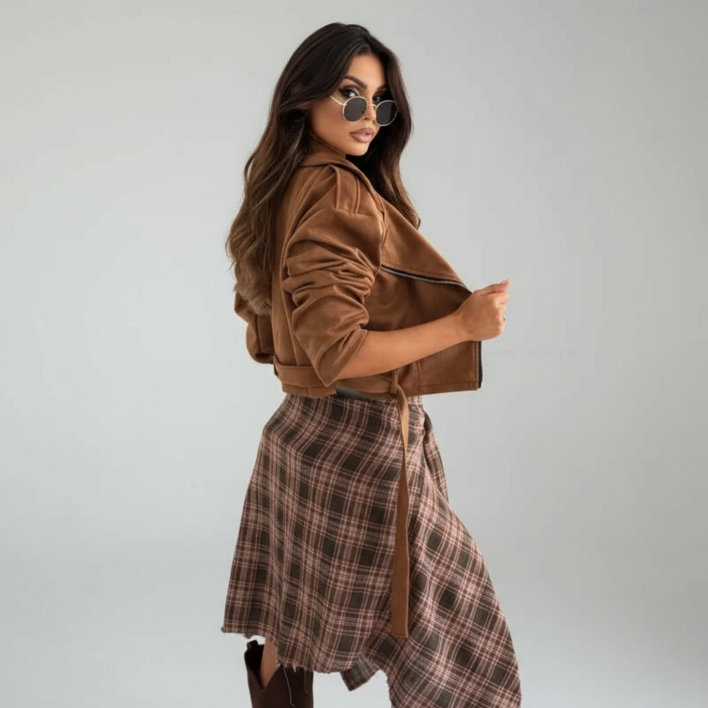 Amandine | Veste courte camel