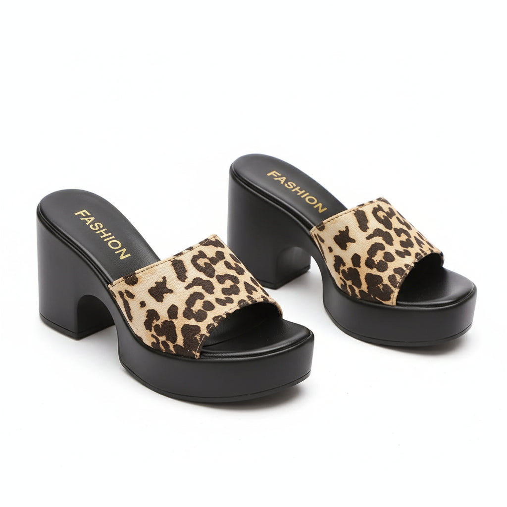 Florence | Sandales noires à plateforme