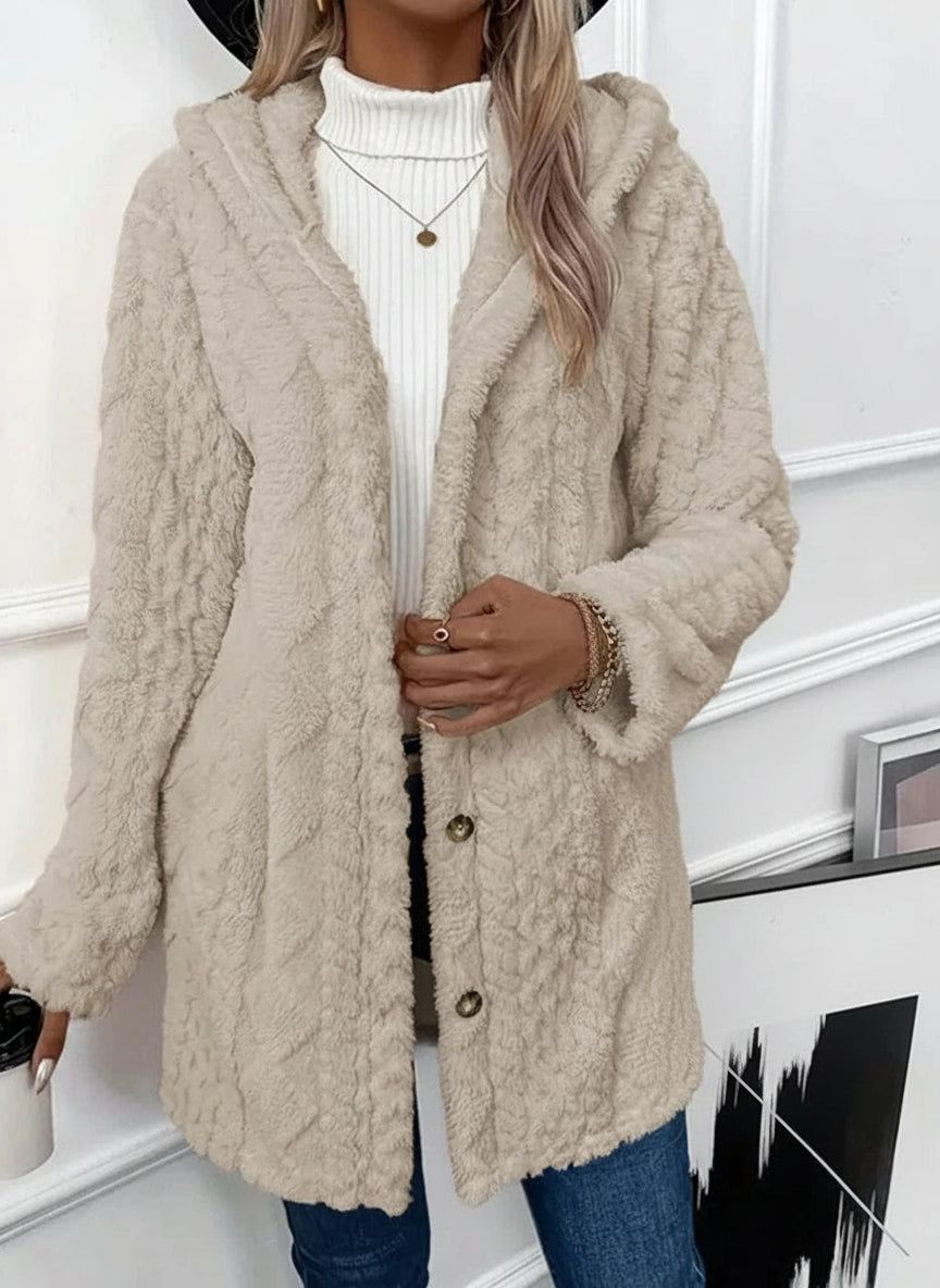 Clara | Manteau Doux à Boutons Latéraux