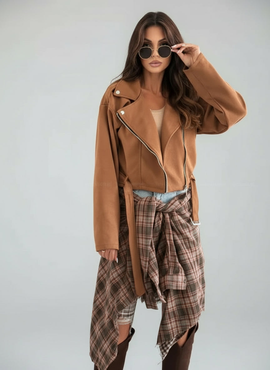 Amandine | Veste courte camel