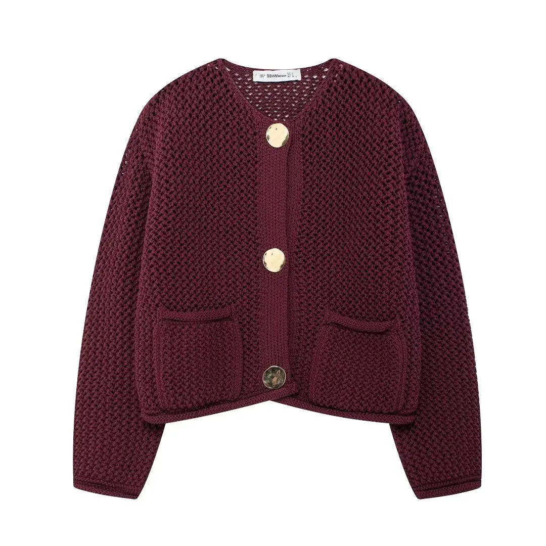 Amélie | Cardigan bordeaux