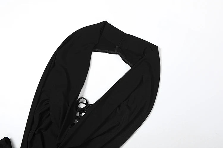 Maëva | Combinaison fluide noire