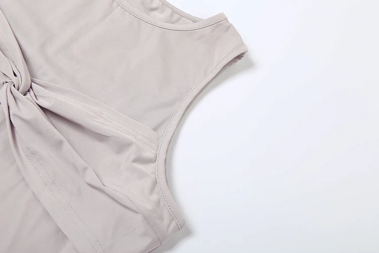 Nadège | Robe drapée nude