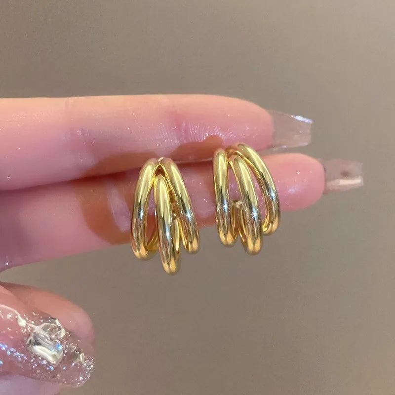 Auriane | Créoles dorées entrelacées