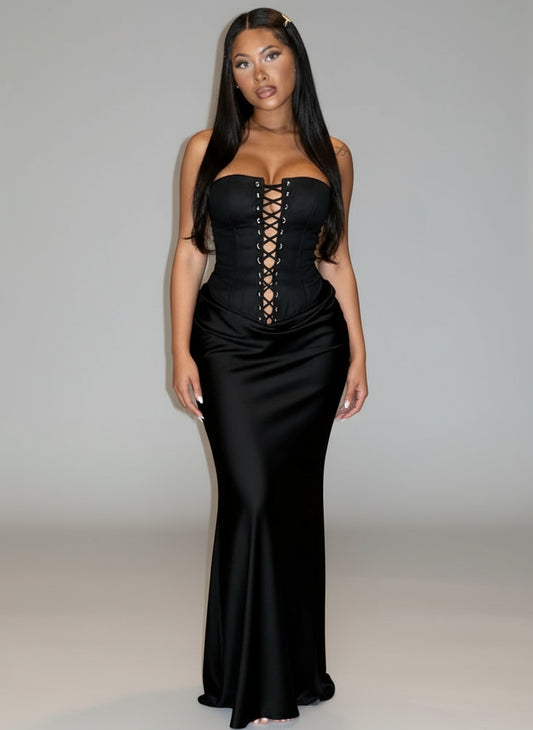 Nolwenn | Robe corset noire