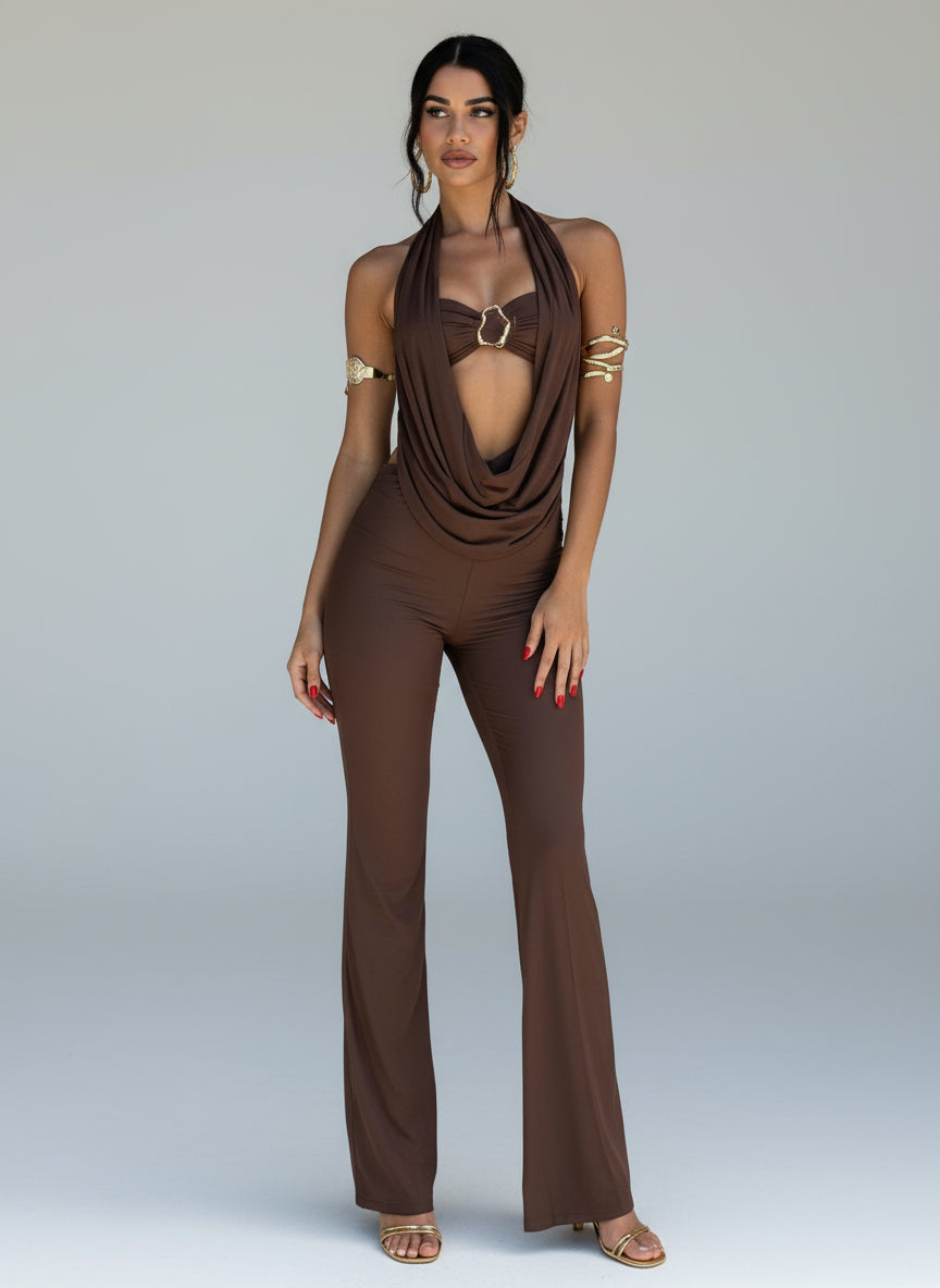 Maëva | Combinaison fluide noire