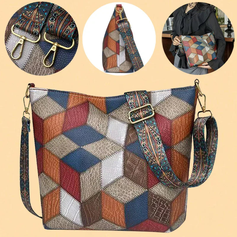 Romy | Mosaic Leather Handbag