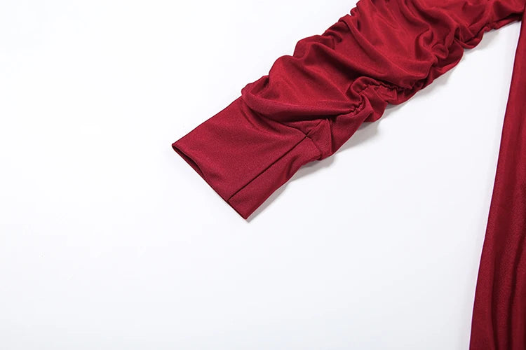 Cléa | Robe rouge satinée