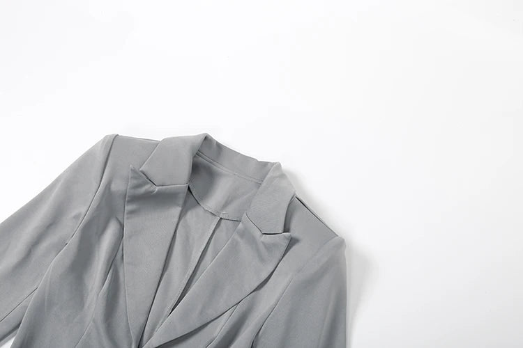 Maëlle | Robe blazer grise