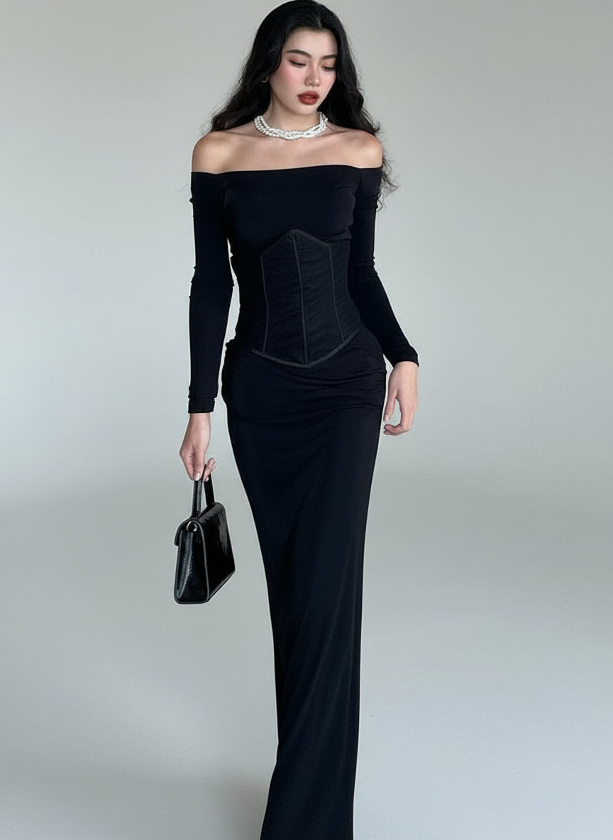 Amara | Robe corset épaules nues