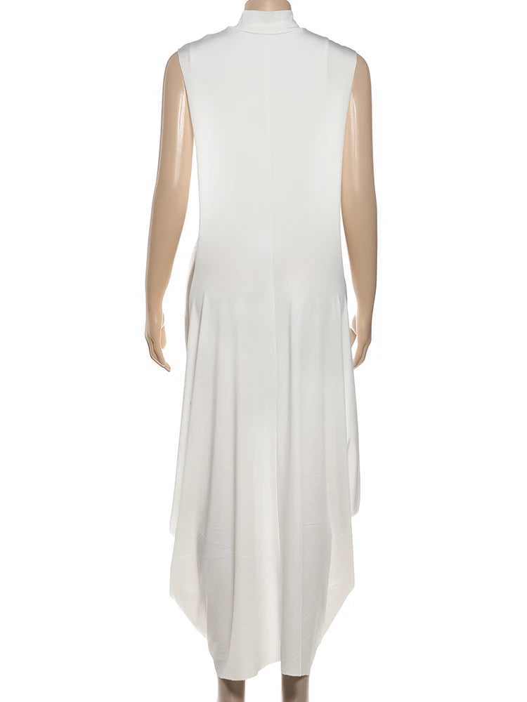 Nerissa | Robe blanche fendue