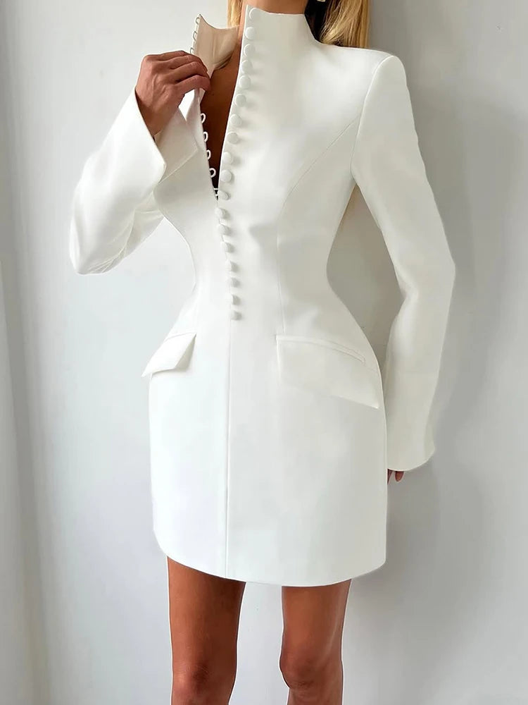 Nadia | Robe blazer noire