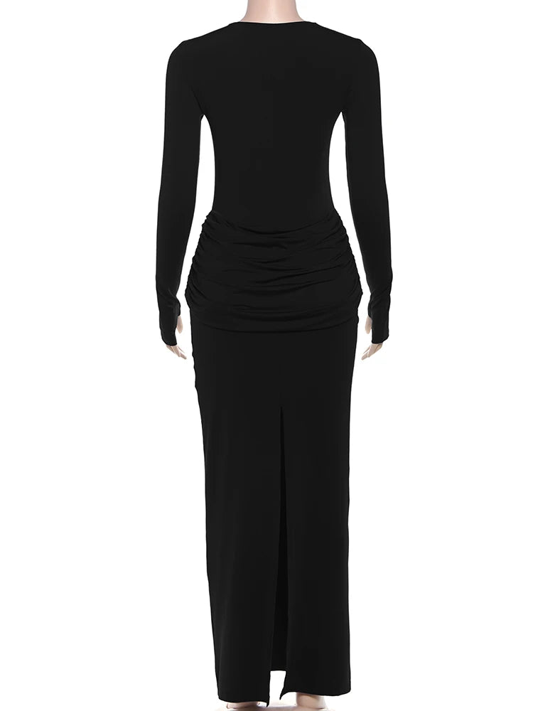 Éléa | Robe noire fluide