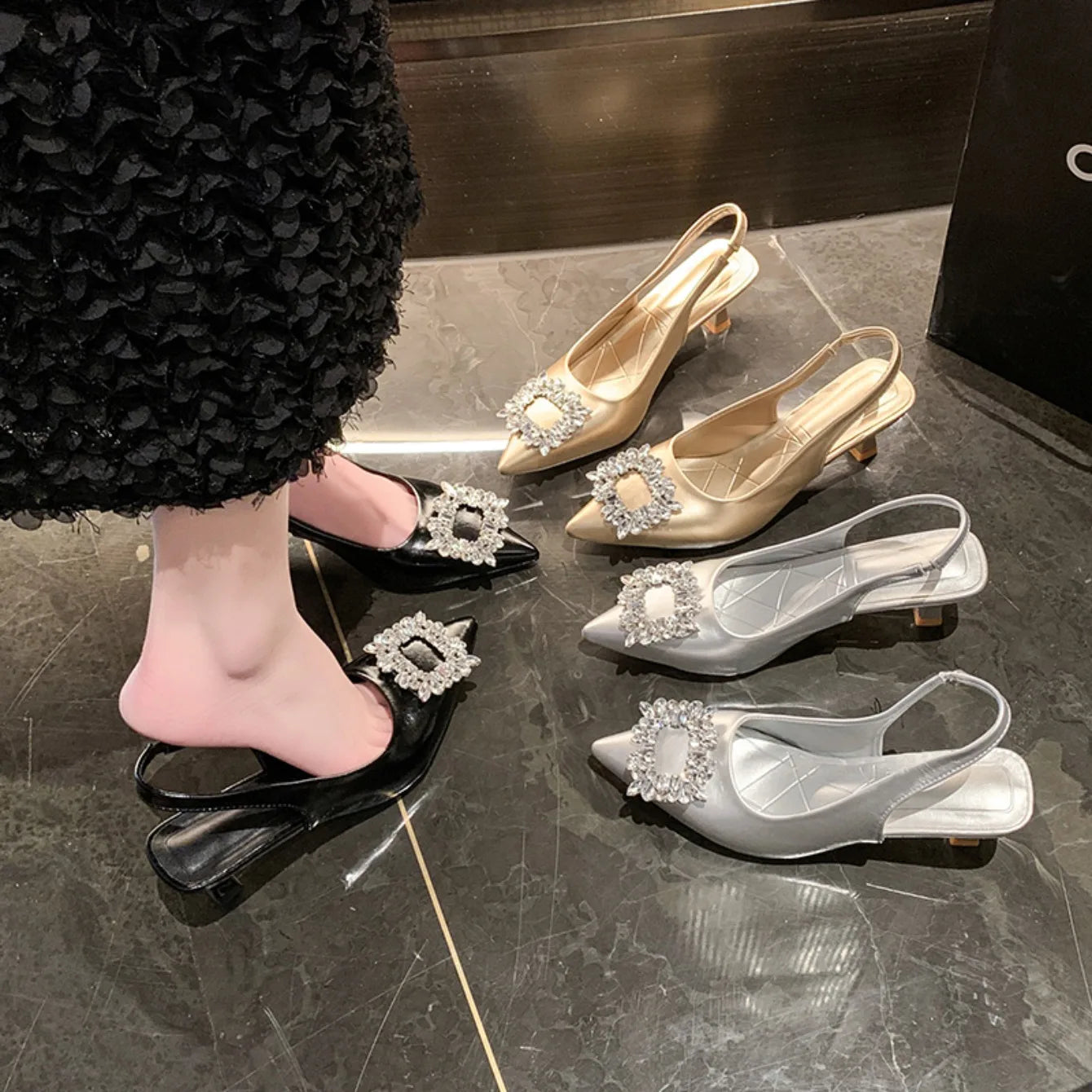 Valérie | Escarpins à cristaux