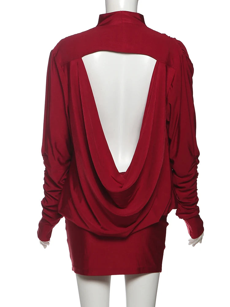 Cléa | Robe rouge satinée