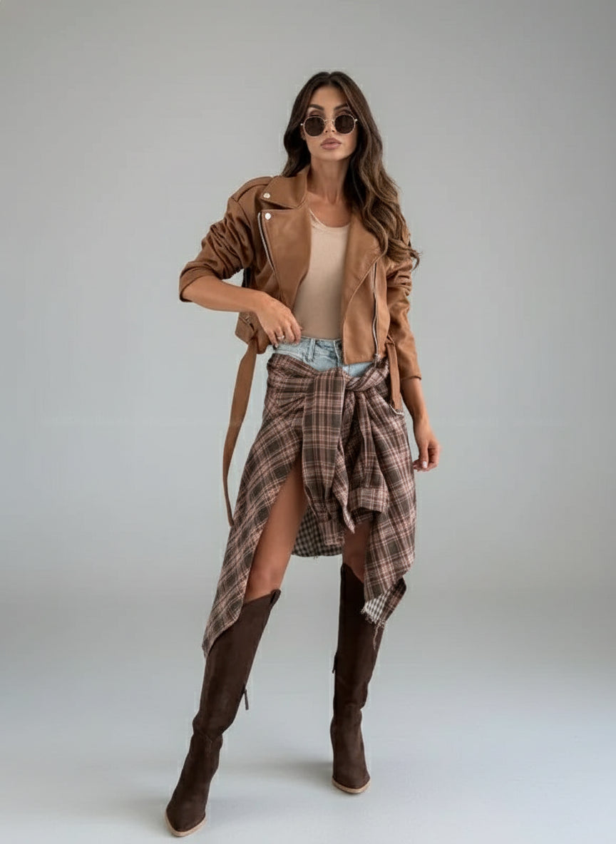 Amandine | Veste courte camel