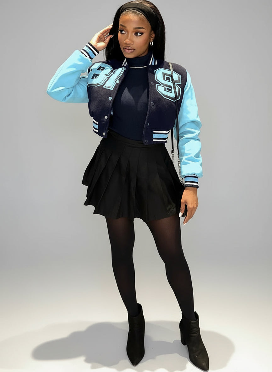 Naëlle | Blouson varsity bleu