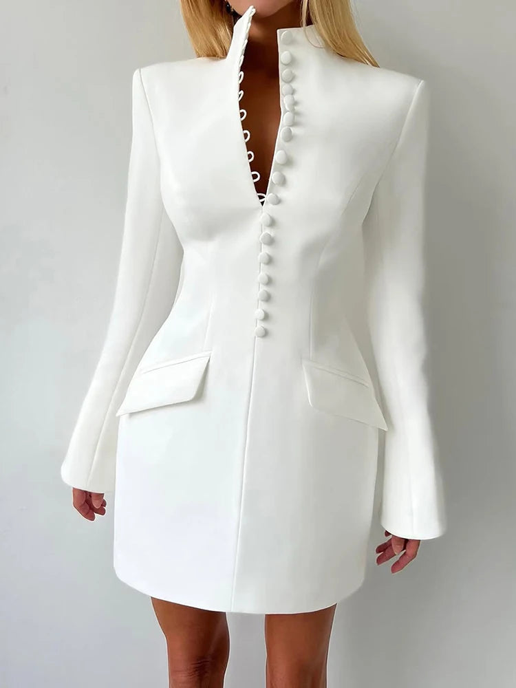 Nadia | Robe blazer noire