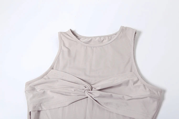 Nadège | Robe drapée nude