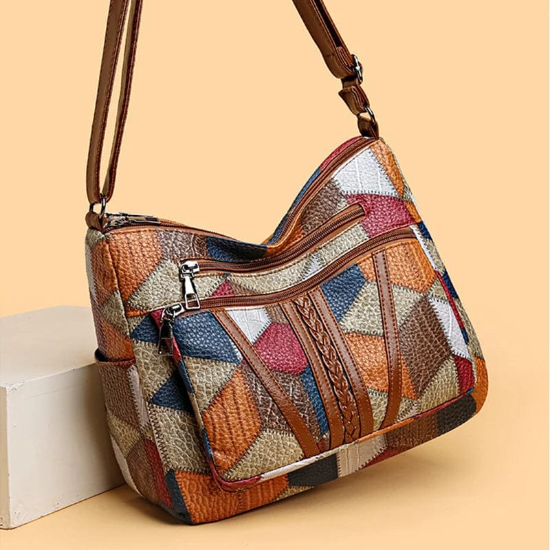 Romy | Mosaic Leather Handbag