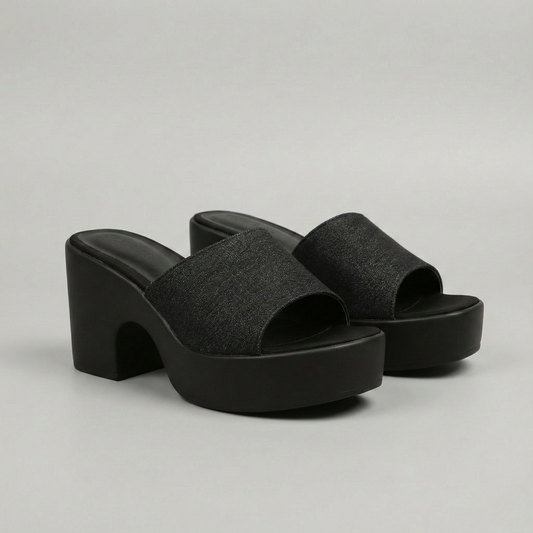 Florence | Sandales noires à plateforme