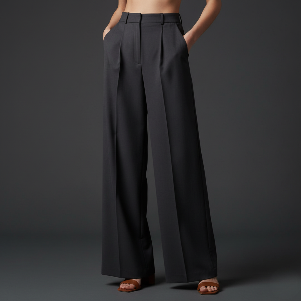 Odile | Pantalon droit taille haute élégant