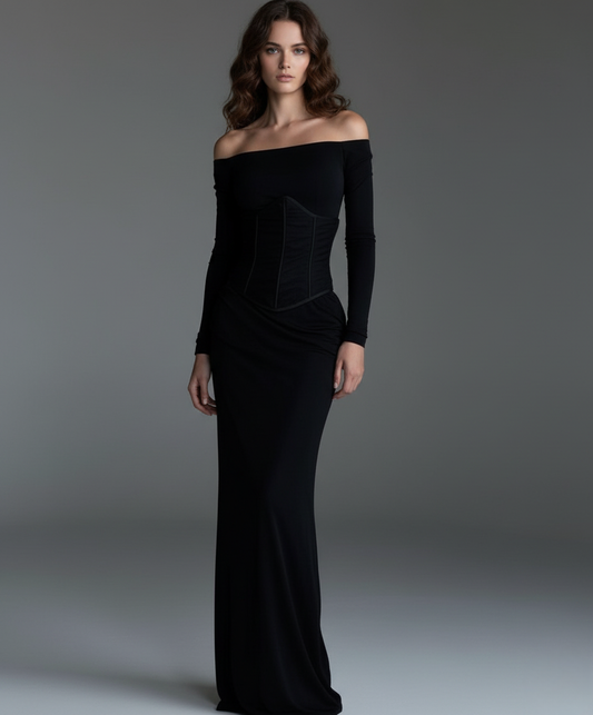 Amara | Robe corset épaules nues