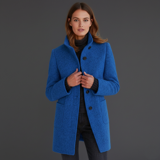 Maeve | Manteau à Col Haut en Mélange de Laine
